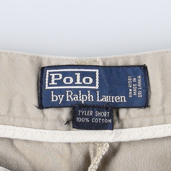 Ralph Lauren POLO by Ralph Lauren TYLER SHORT Two-pleat chino shorts, short pants, men's size W36 cotton Beige type Vintage Second Hand