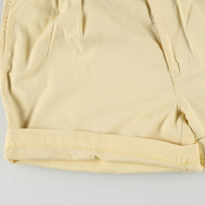 Ralph Lauren POLO by Ralph Lauren ANDREW SHORT Two-pleat chino shorts, short pants, men's size W36 cotton yellow type Vintage Second Hand