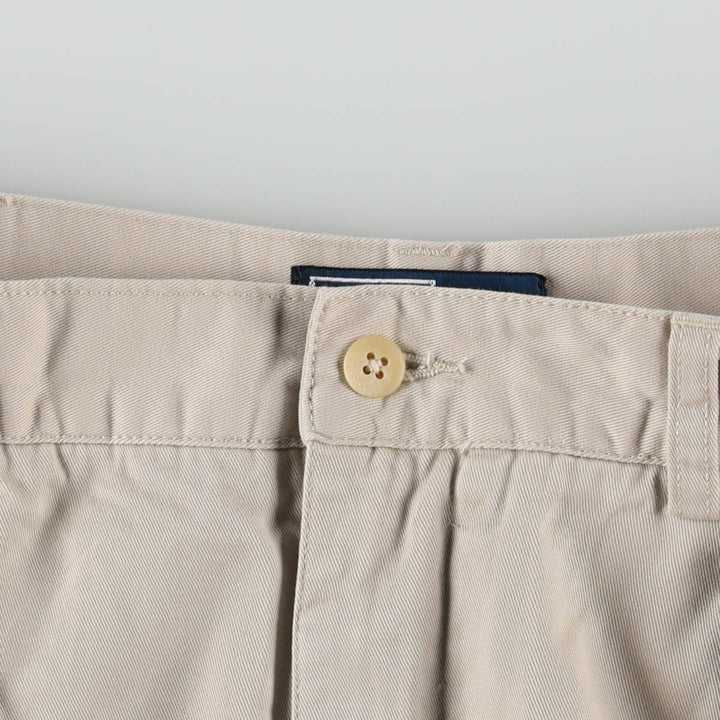 Ralph Lauren POLO by Ralph Lauren ANDREW SHORT Two-pleat chino shorts, short pants, men's size W35 cotton Beige type Vintage Second Hand