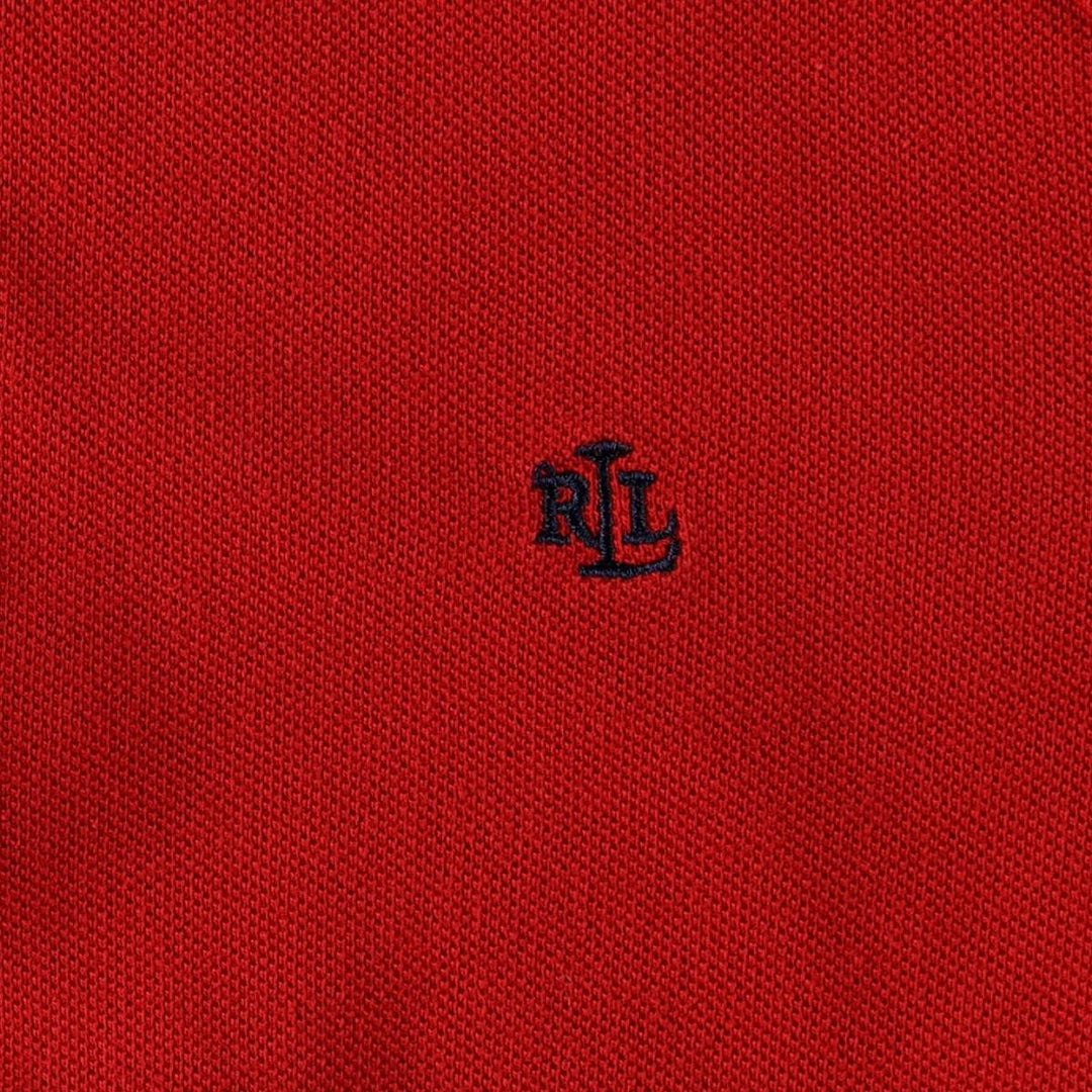Ralph Lauren LAUREN Lauren short sleeve polo shirt, women's size M cotton red type Vintage Second Hand