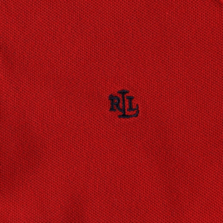 Ralph Lauren LAUREN Lauren short sleeve polo shirt, women's size M cotton red type Vintage Second Hand