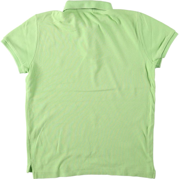 Ralph Lauren RALPH LAUREN SPORT SLIM FIT Short-Sleeve Polo Shirt, Women's Size L (approx.) cotton green type yellow green Vintage Second Hand