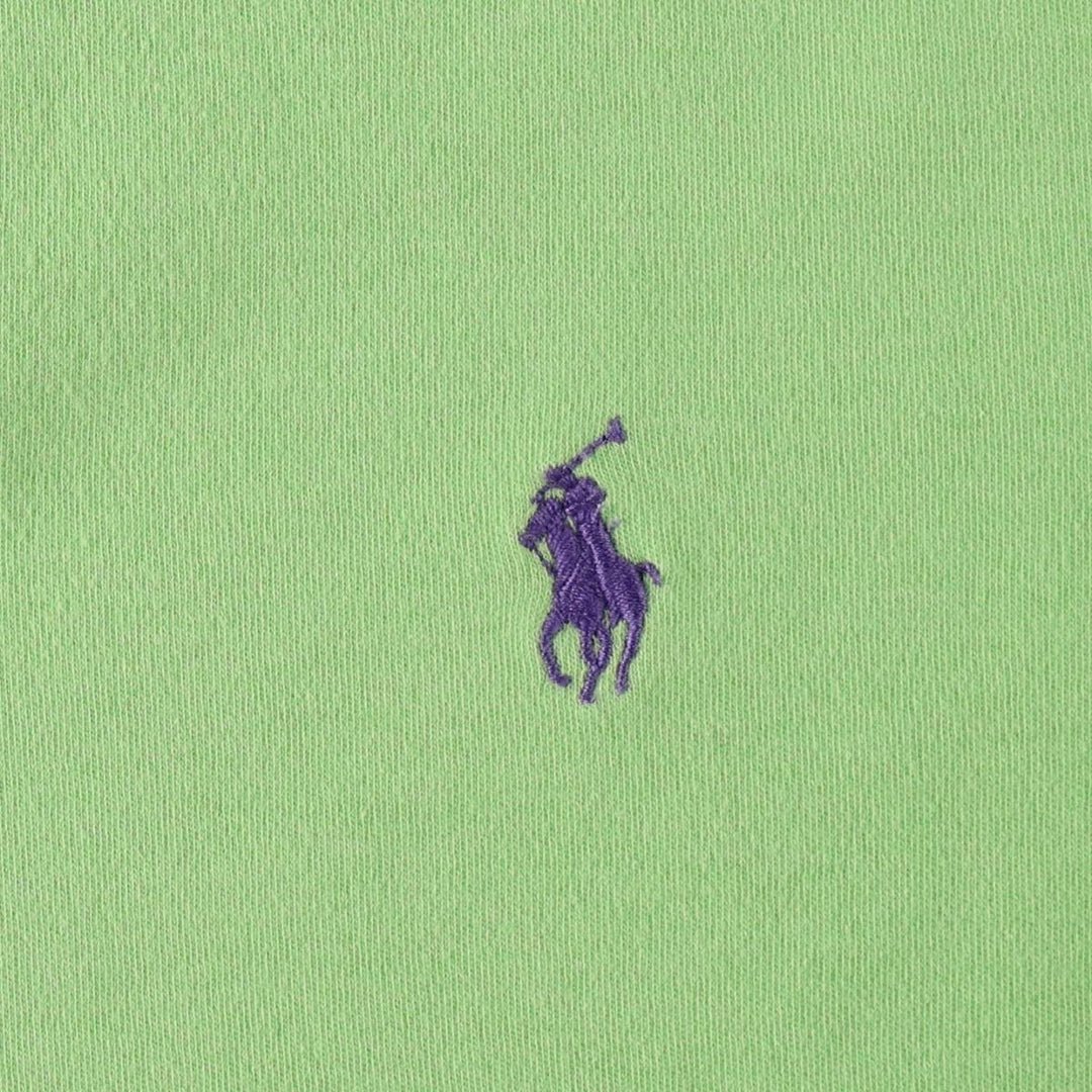 Ralph Lauren RALPH LAUREN SPORT SLIM FIT Short-Sleeve Polo Shirt, Women's Size L (approx.) cotton green type yellow green Vintage Second Hand