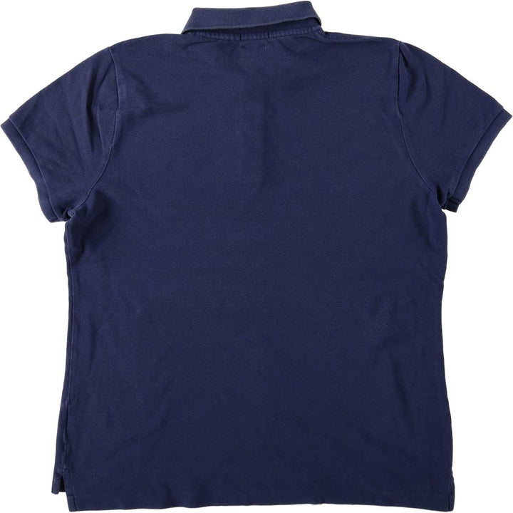Ralph Lauren POLO RALPH LAUREN THE SKINNY POLO Short-Sleeve Polo Shirt, Women's Size XL (approx.) cotton navy blue type Vintage Second Hand