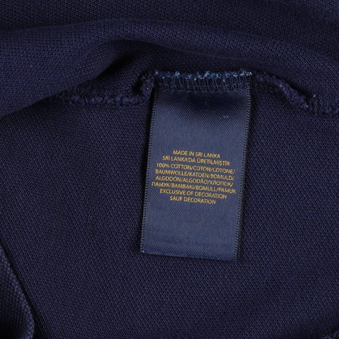 Ralph Lauren POLO RALPH LAUREN THE SKINNY POLO Short-Sleeve Polo Shirt, Women's Size XL (approx.) cotton navy blue type Vintage Second Hand