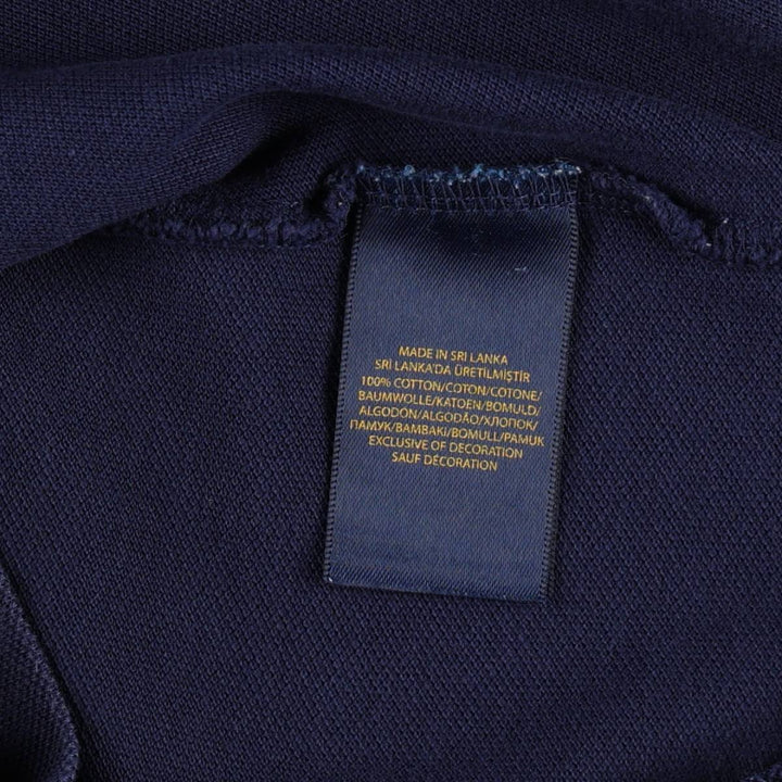Ralph Lauren POLO RALPH LAUREN THE SKINNY POLO Short-Sleeve Polo Shirt, Women's Size XL (approx.) cotton navy blue type Vintage Second Hand