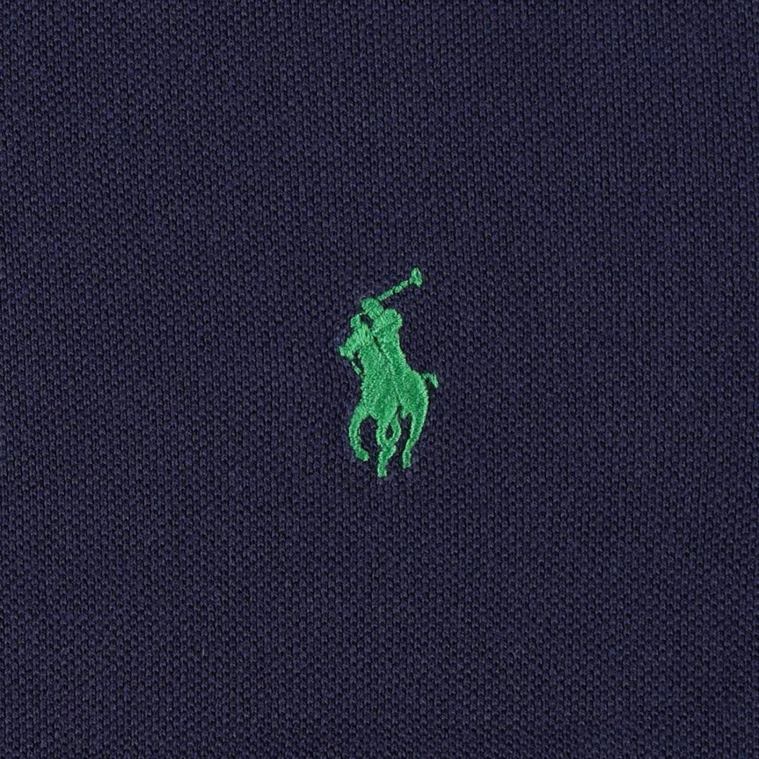 Ralph Lauren POLO RALPH LAUREN THE SKINNY POLO Short-Sleeve Polo Shirt, Women's Size XL (approx.) cotton navy blue type Vintage Second Hand