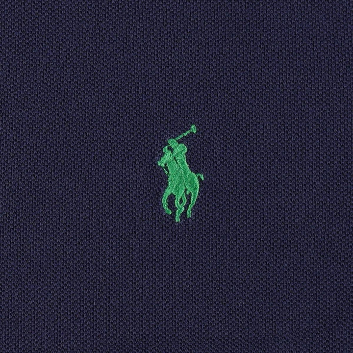 Ralph Lauren POLO RALPH LAUREN THE SKINNY POLO Short-Sleeve Polo Shirt, Women's Size XL (approx.) cotton navy blue type Vintage Second Hand