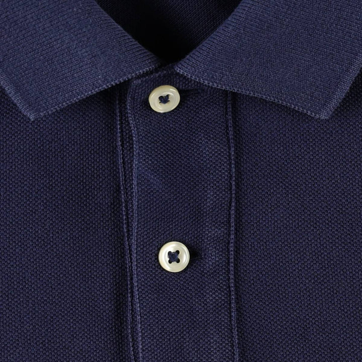 Ralph Lauren POLO RALPH LAUREN THE SKINNY POLO Short-Sleeve Polo Shirt, Women's Size XL (approx.) cotton navy blue type Vintage Second Hand