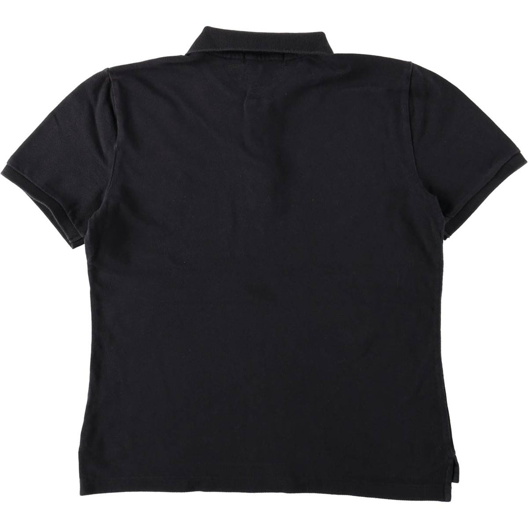 Ralph Lauren LAUREN Lauren short sleeve polo shirt, women's size M cotton black type Vintage Second Hand