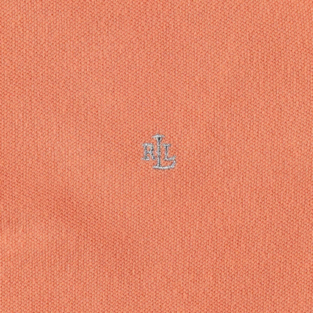 Ralph Lauren LAUREN Lauren short sleeve polo shirt, women's size L cotton orange type Vintage Second Hand