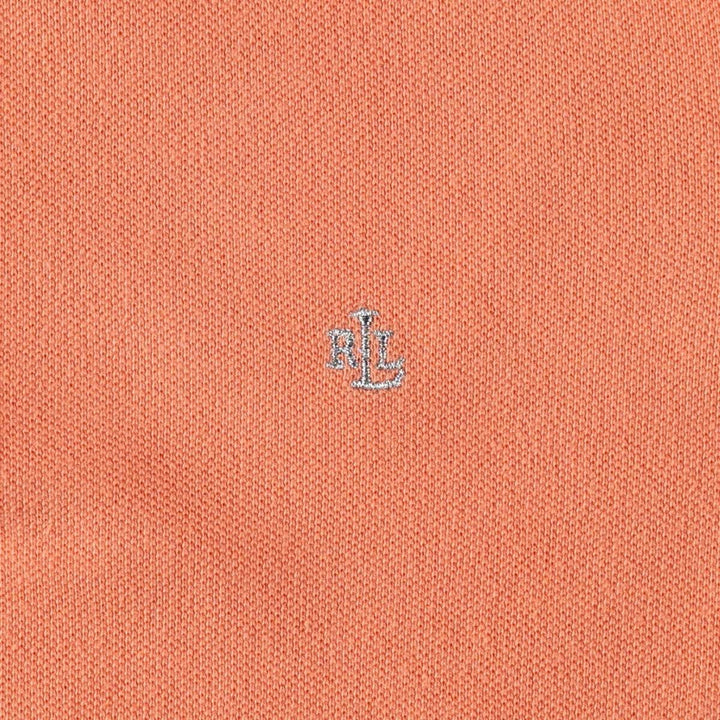 Ralph Lauren LAUREN Lauren short sleeve polo shirt, women's size L cotton orange type Vintage Second Hand
