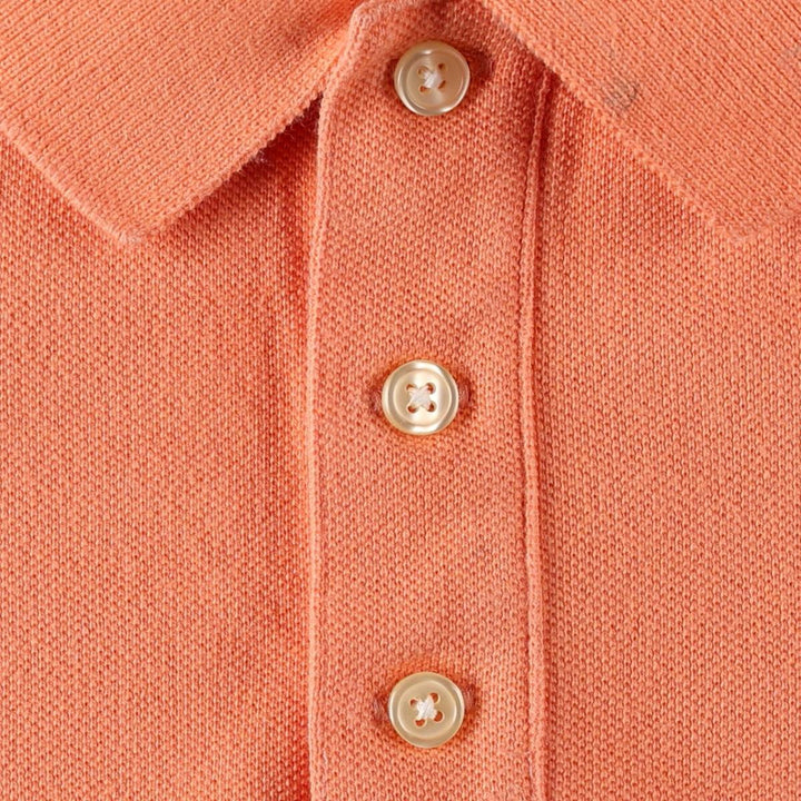 Ralph Lauren LAUREN Lauren short sleeve polo shirt, women's size L cotton orange type Vintage Second Hand