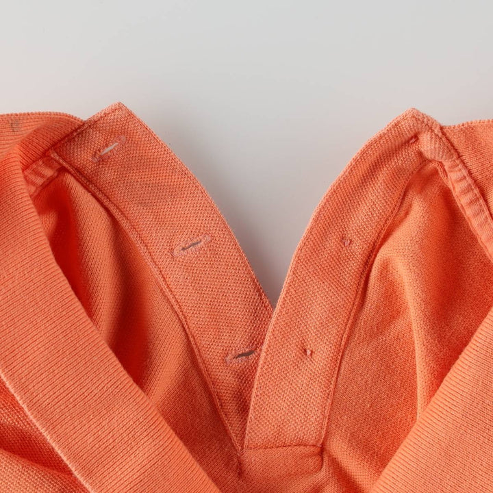 Ralph Lauren LAUREN Lauren short sleeve polo shirt, women's size L cotton orange type Vintage Second Hand