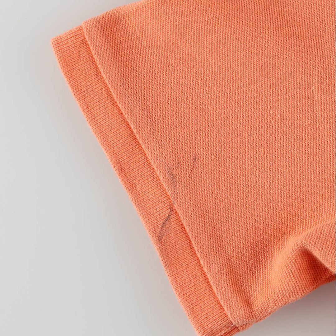 Ralph Lauren LAUREN Lauren short sleeve polo shirt, women's size L cotton orange type Vintage Second Hand