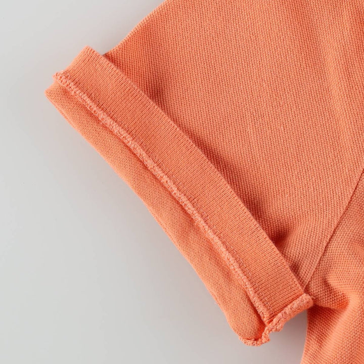 Ralph Lauren LAUREN Lauren short sleeve polo shirt, women's size L cotton orange type Vintage Second Hand