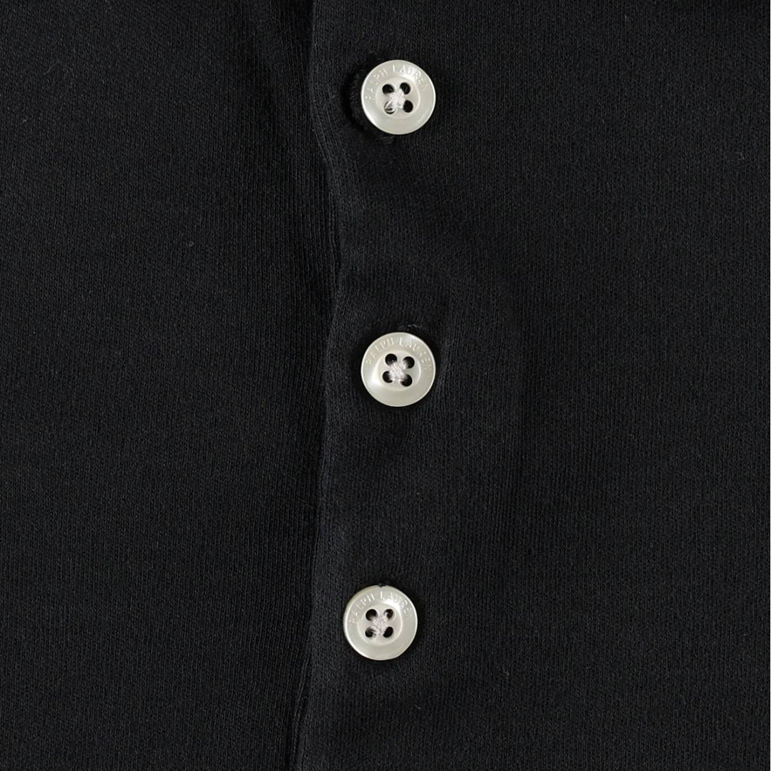 Ralph Lauren RALPH LAUREN SPORT SLIM FIT Short-Sleeve Polo Shirt, Women's Size L (approx.) cotton black type Vintage Second Hand