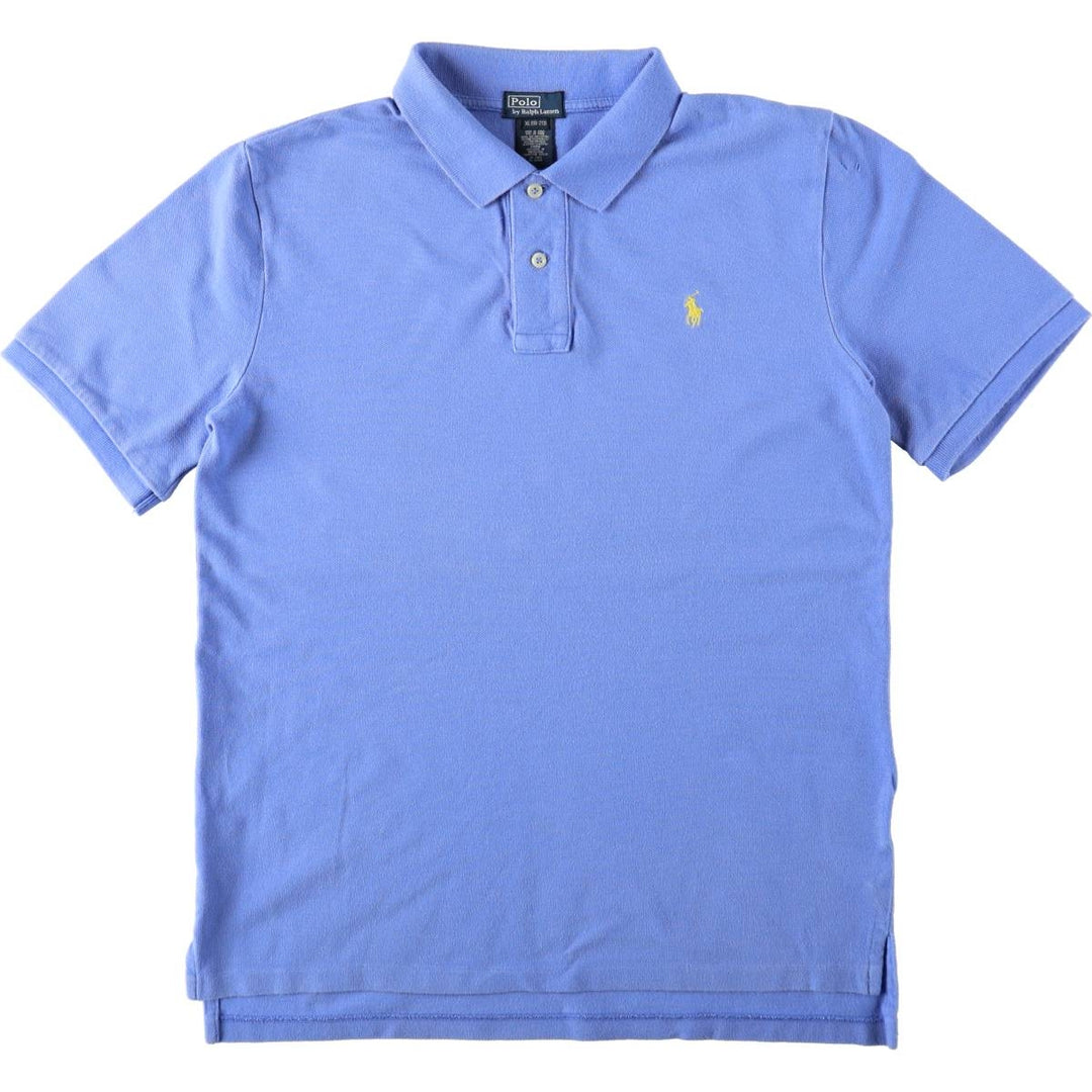 Ralph Lauren POLO by Ralph Lauren short sleeve polo shirt, women's size L cotton blue type Vintage Second Hand