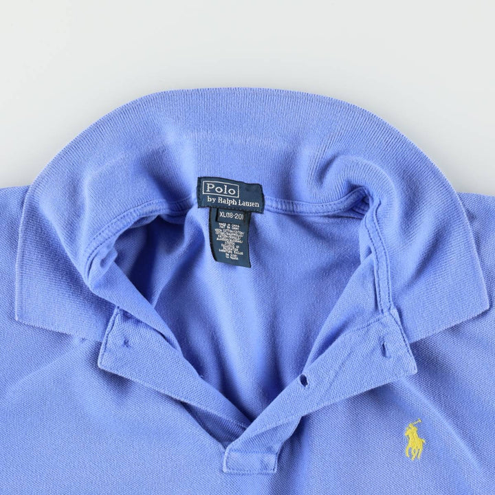 Ralph Lauren POLO by Ralph Lauren short sleeve polo shirt, women's size L cotton blue type Vintage Second Hand