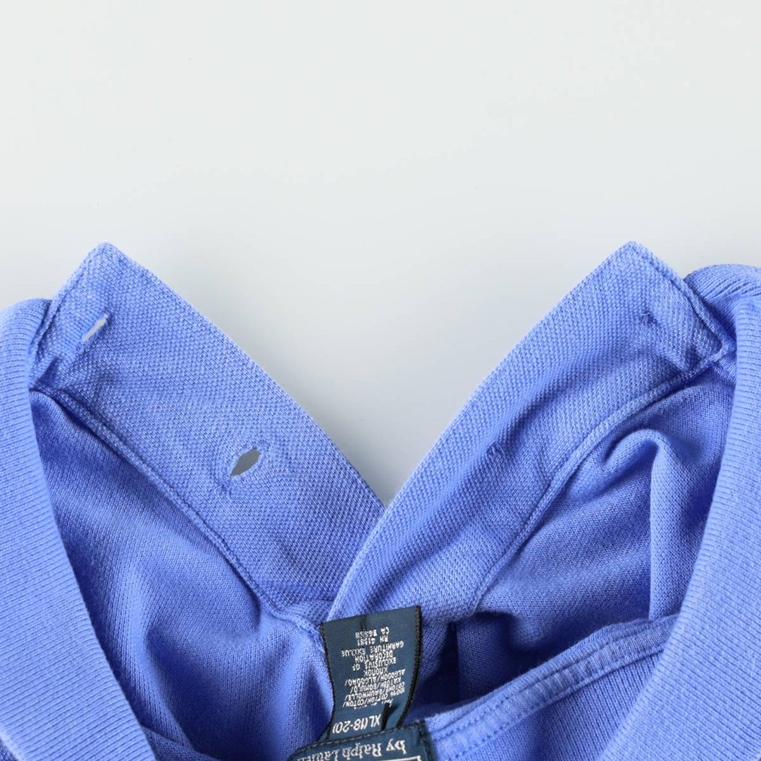 Ralph Lauren POLO by Ralph Lauren short sleeve polo shirt, women's size L cotton blue type Vintage Second Hand