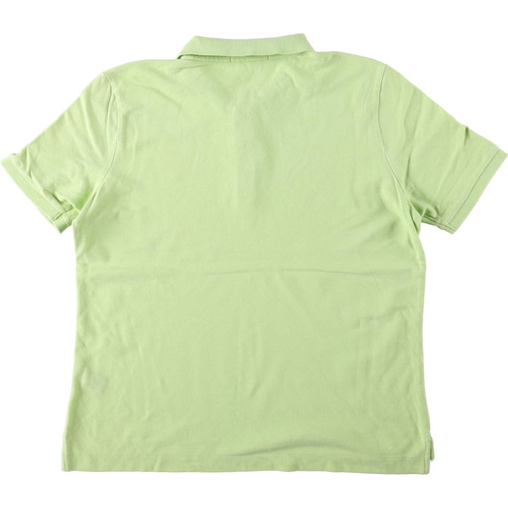 Ralph Lauren LAUREN Lauren short sleeve polo shirt, women's size L cotton green type yellow green Vintage Second Hand