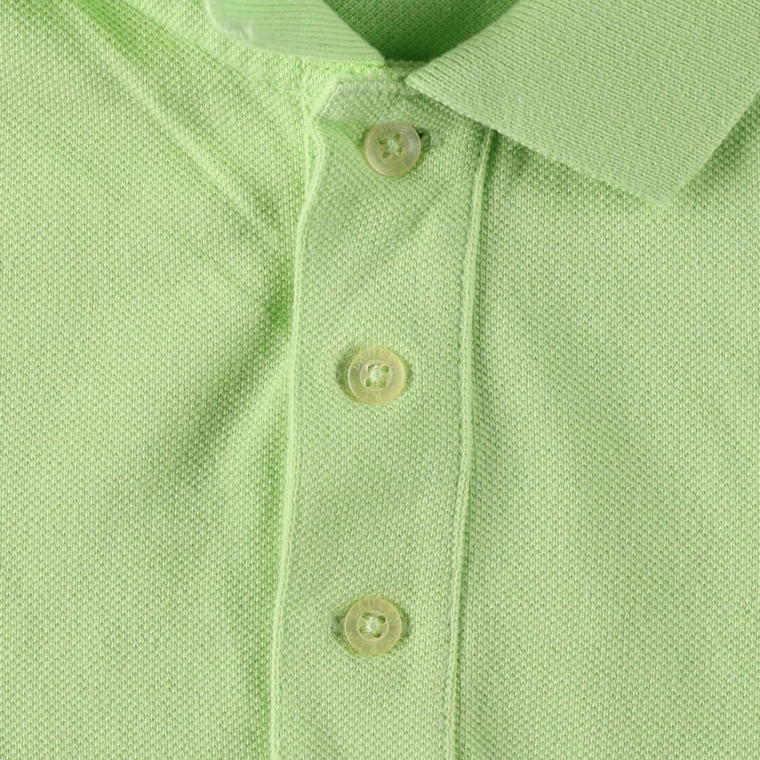 Ralph Lauren LAUREN Lauren short sleeve polo shirt, women's size L cotton green type yellow green Vintage Second Hand