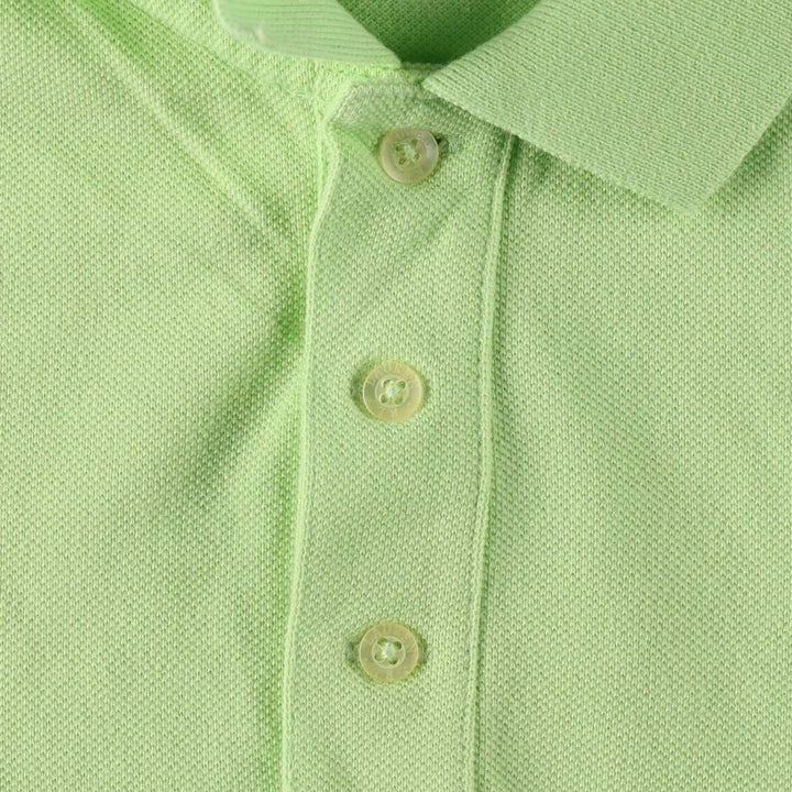 Ralph Lauren LAUREN Lauren short sleeve polo shirt, women's size L cotton green type yellow green Vintage Second Hand