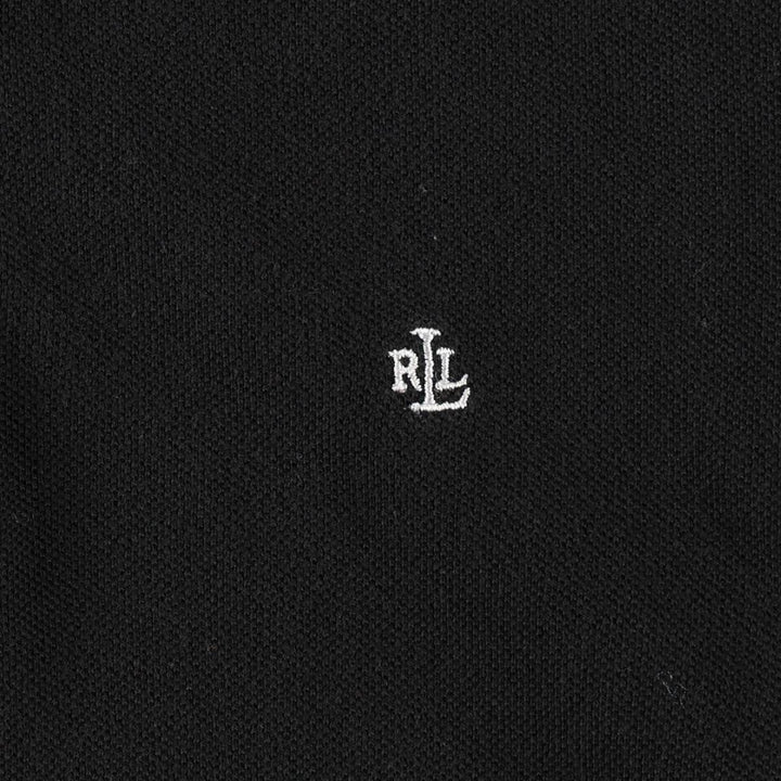 Ralph Lauren LAUREN Lauren short sleeve polo shirt, women's size XL cotton black type Vintage Second Hand