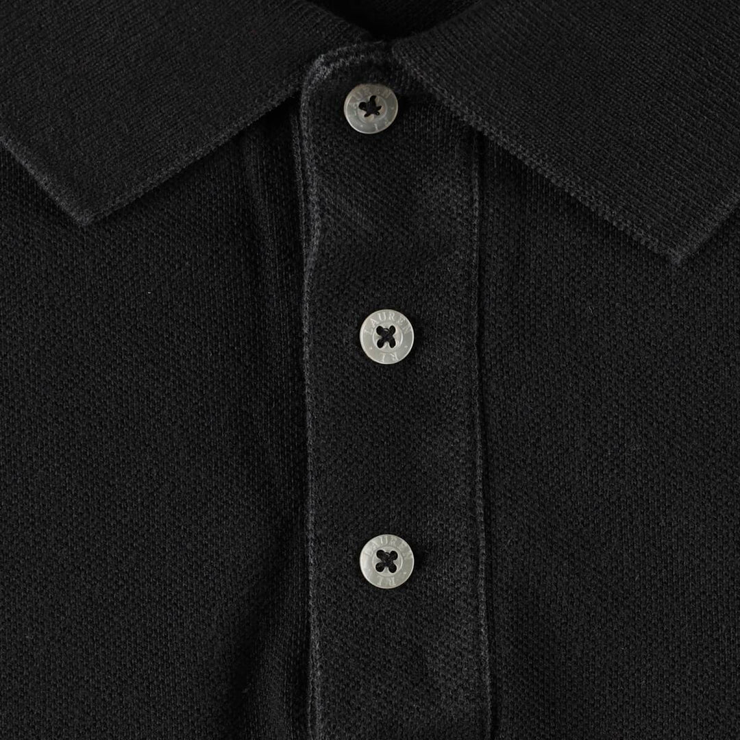 Ralph Lauren LAUREN Lauren short sleeve polo shirt, women's size XL cotton black type Vintage Second Hand