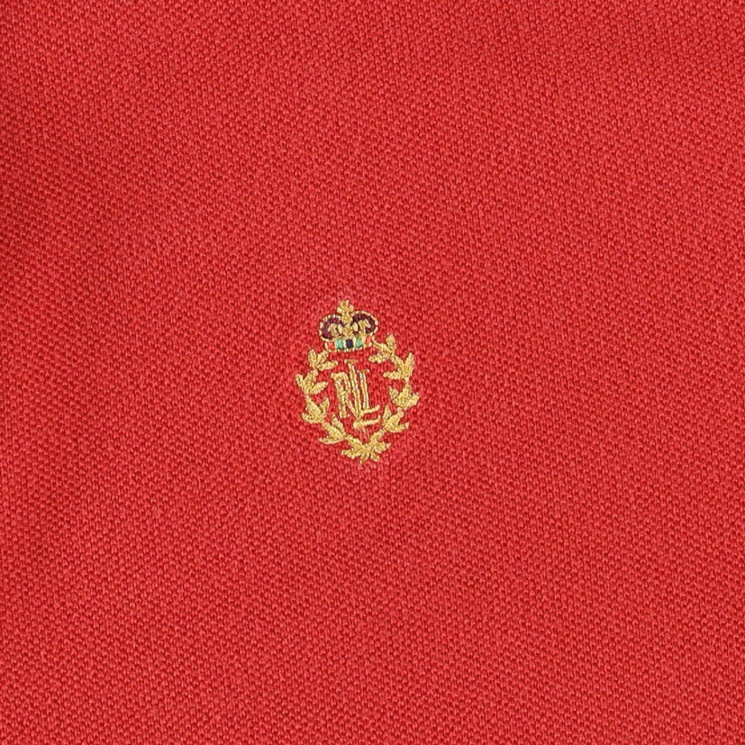 Ralph Lauren LAUREN Lauren short sleeve polo shirt, women's size L unclear red type Vintage Second Hand