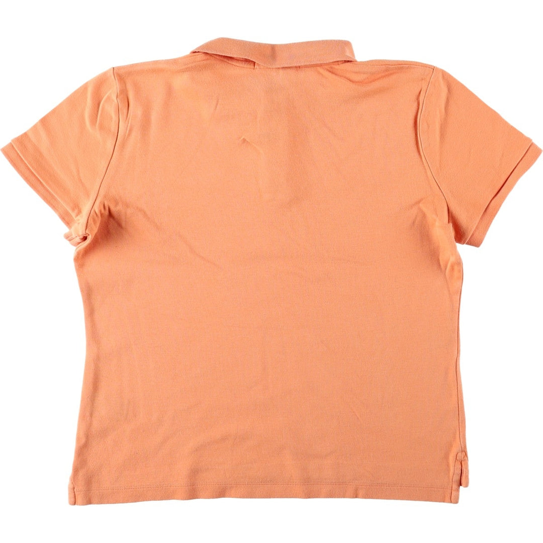 Ralph Lauren LAUREN Slim Fit Short-Sleeve Polo Shirt, Women's Size L (approx.) cotton orange type Vintage Second Hand