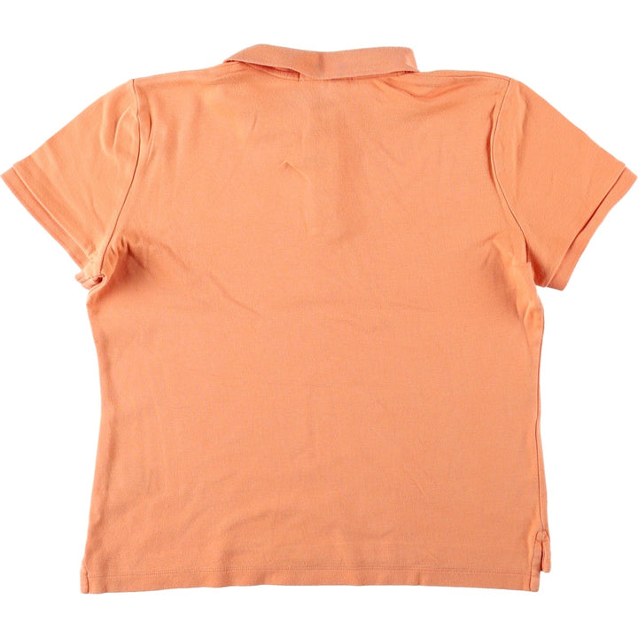 Ralph Lauren LAUREN Slim Fit Short-Sleeve Polo Shirt, Women's Size L (approx.) cotton orange type Vintage Second Hand