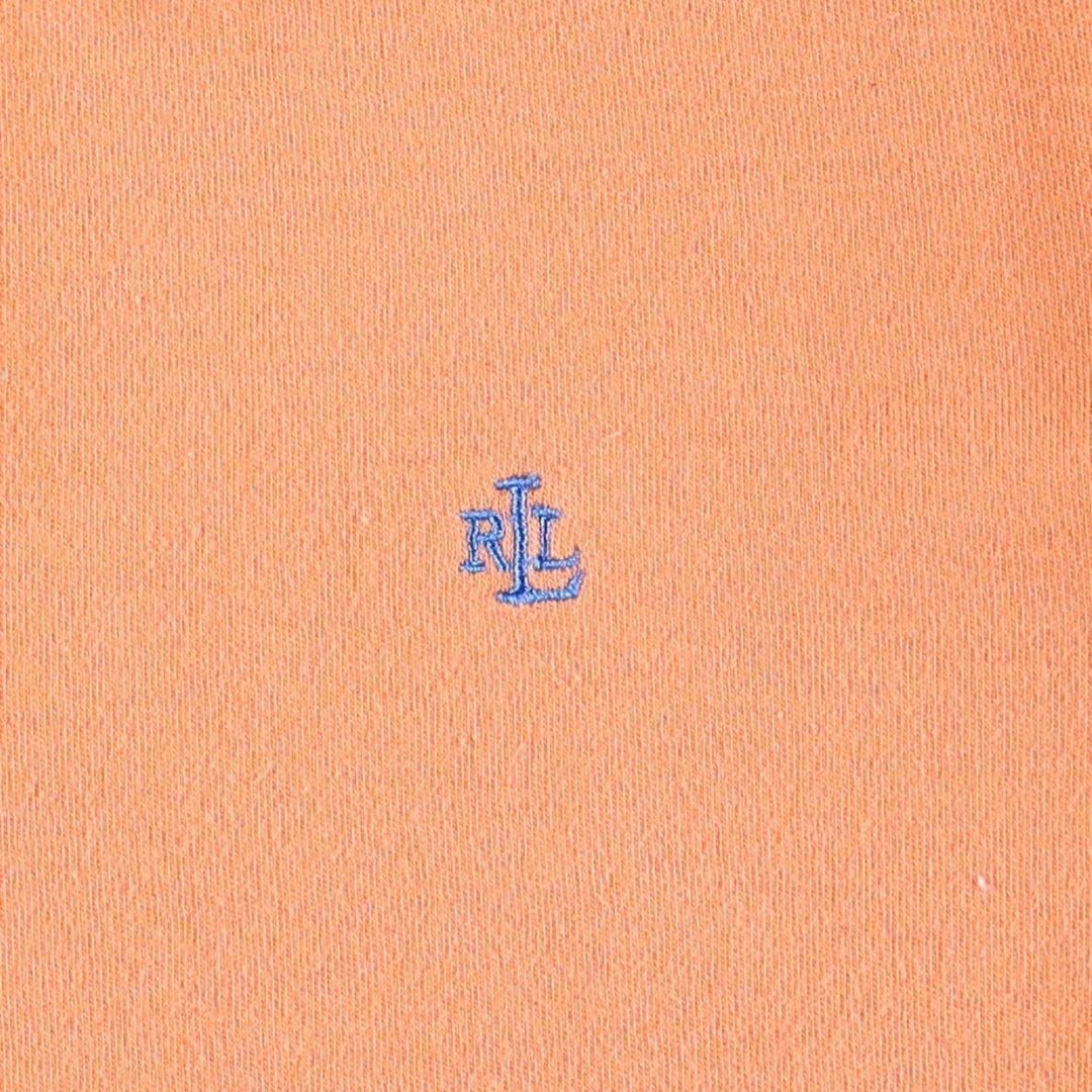Ralph Lauren LAUREN Slim Fit Short-Sleeve Polo Shirt, Women's Size L (approx.) cotton orange type Vintage Second Hand