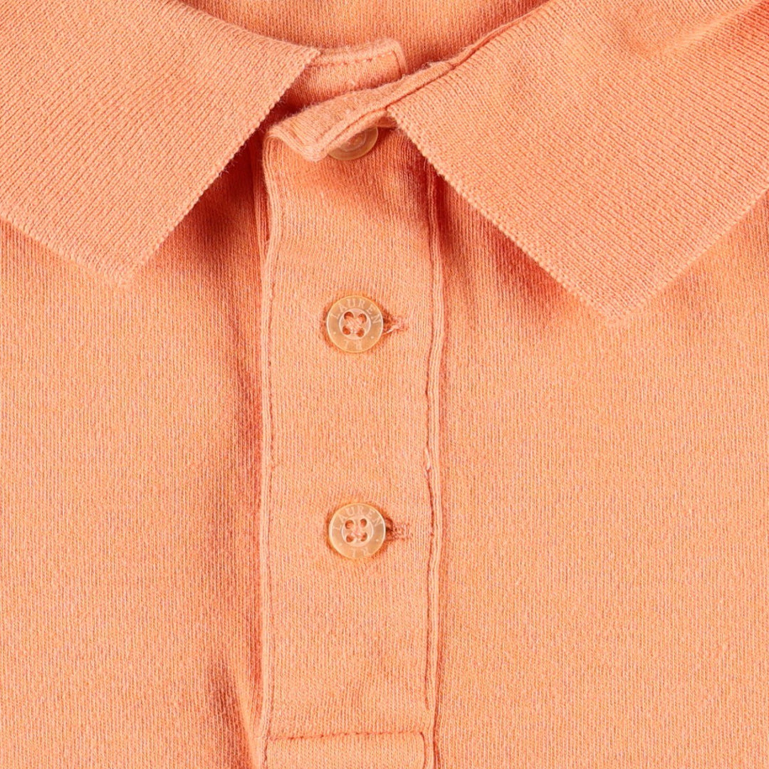 Ralph Lauren LAUREN Slim Fit Short-Sleeve Polo Shirt, Women's Size L (approx.) cotton orange type Vintage Second Hand