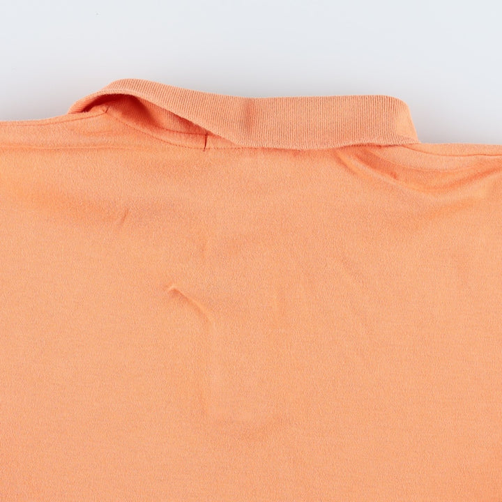Ralph Lauren LAUREN Slim Fit Short-Sleeve Polo Shirt, Women's Size L (approx.) cotton orange type Vintage Second Hand