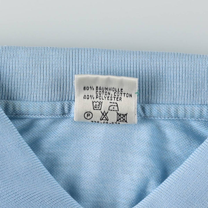 80s-90'S Puma Short-Sleeve Polo Shirt, Women's Size L (Equivalent), Vintage cotton Blue type light blue Vintage Second Hand
