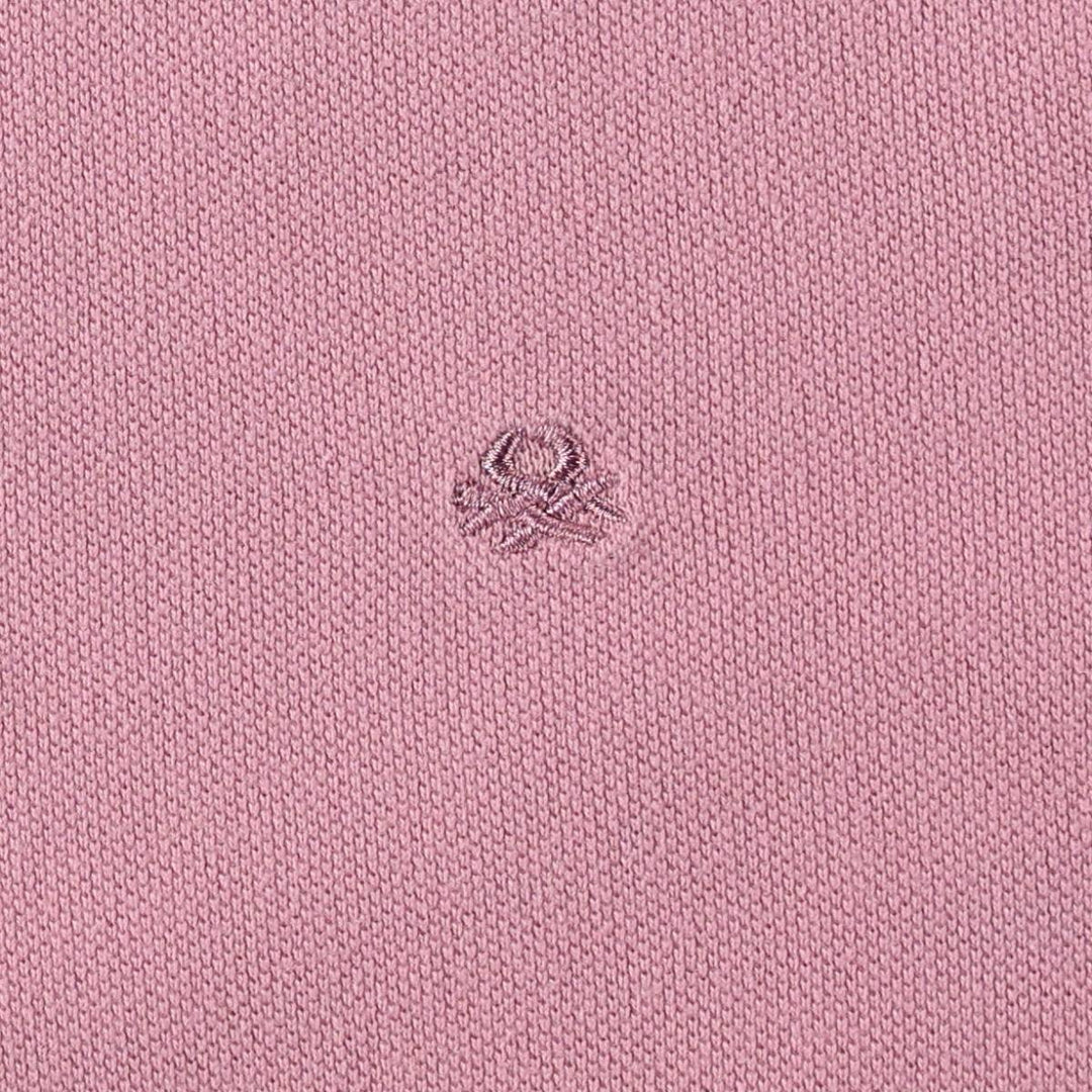 Benetton UNITED COLORS OF BENETTON Short-Sleeve Polo Shirt, Women's Size S (approx.) cotton pink type Vintage Second Hand