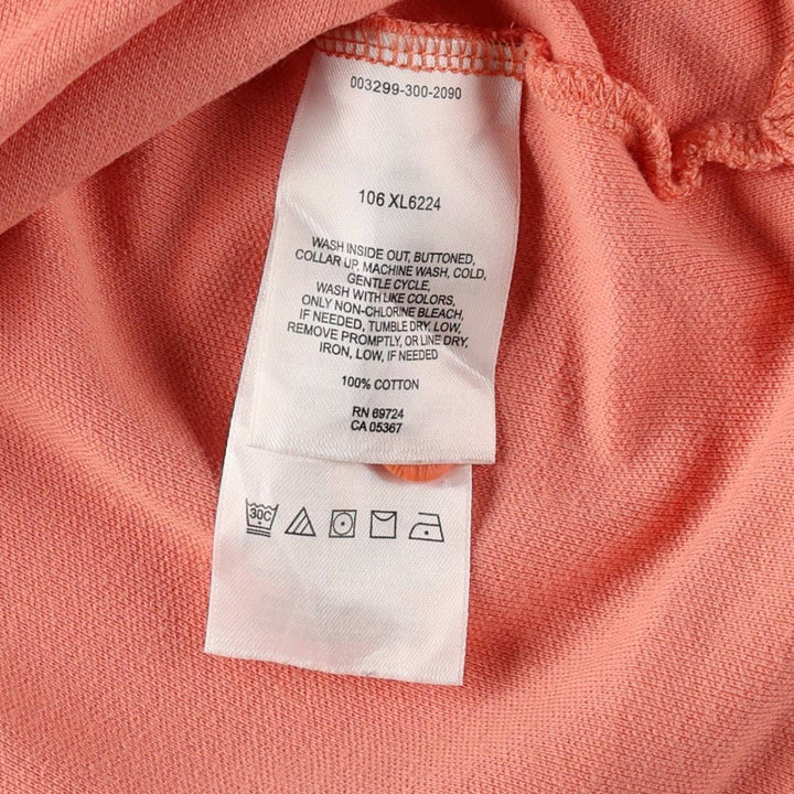 2000'S Columbia Short-Sleeve Polo Shirt, Women's Size L (approx.) cotton coral Vintage Second Hand
