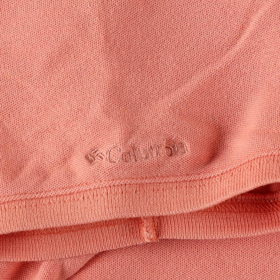 2000'S Columbia Short-Sleeve Polo Shirt, Women's Size L (approx.) cotton coral Vintage Second Hand