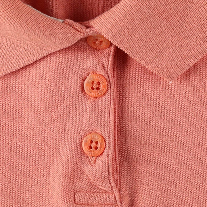 2000'S Columbia Short-Sleeve Polo Shirt, Women's Size L (approx.) cotton coral Vintage Second Hand