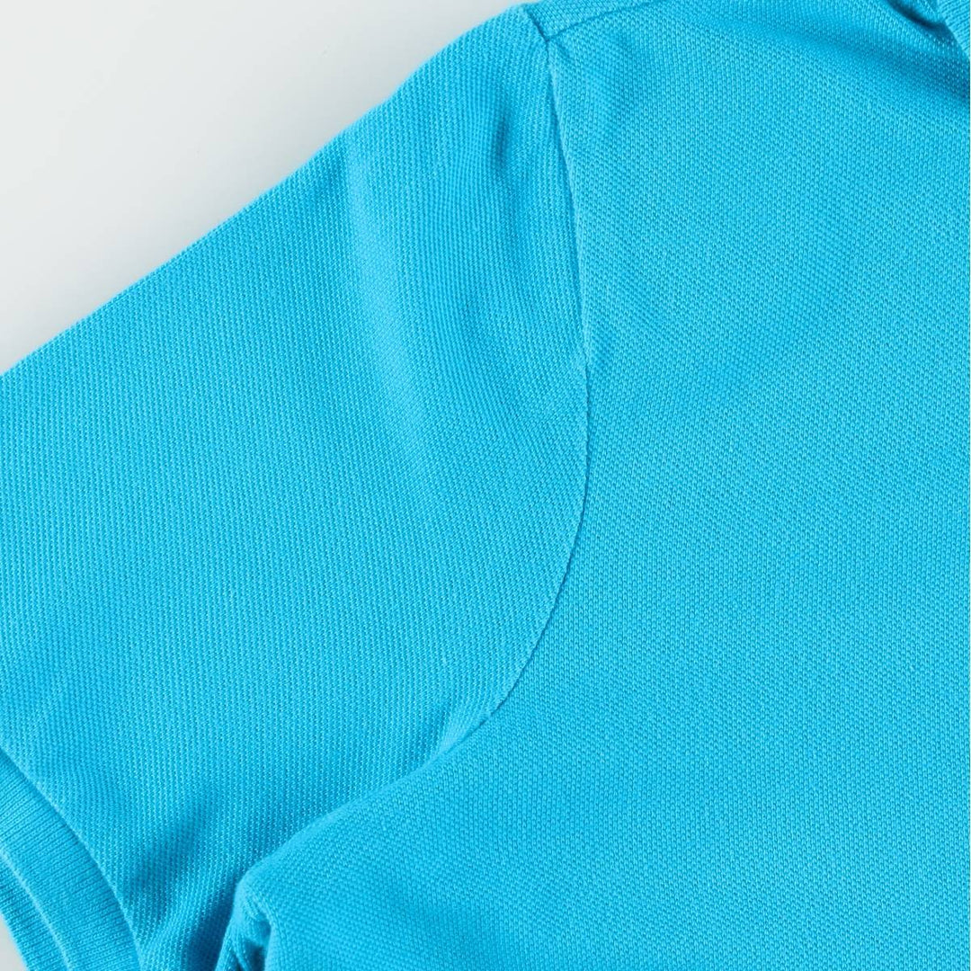 Ralph Lauren LAUREN Lauren short sleeve polo shirt, women's size M cotton turquoise blue Vintage Second Hand