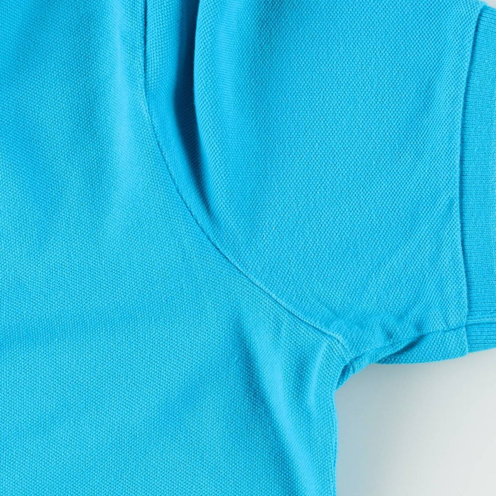 Ralph Lauren LAUREN Lauren short sleeve polo shirt, women's size M cotton turquoise blue Vintage Second Hand