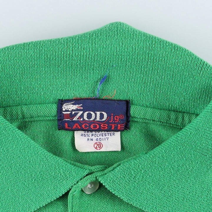 1970'S Lacoste IZOD JG Short-Sleeve Polo Shirt, Women's Size S (Equivalent), Vintage cotton green type Vintage Second Hand
