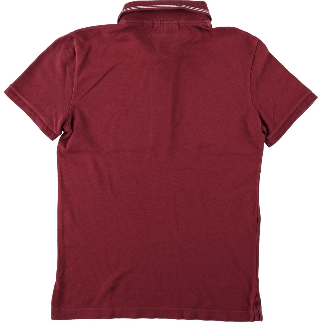 Lacoste SLIM FIT Short-Sleeve Polo Shirt, Size 2 (Men's XS equivalent) cotton wine-red Vintage Second Hand