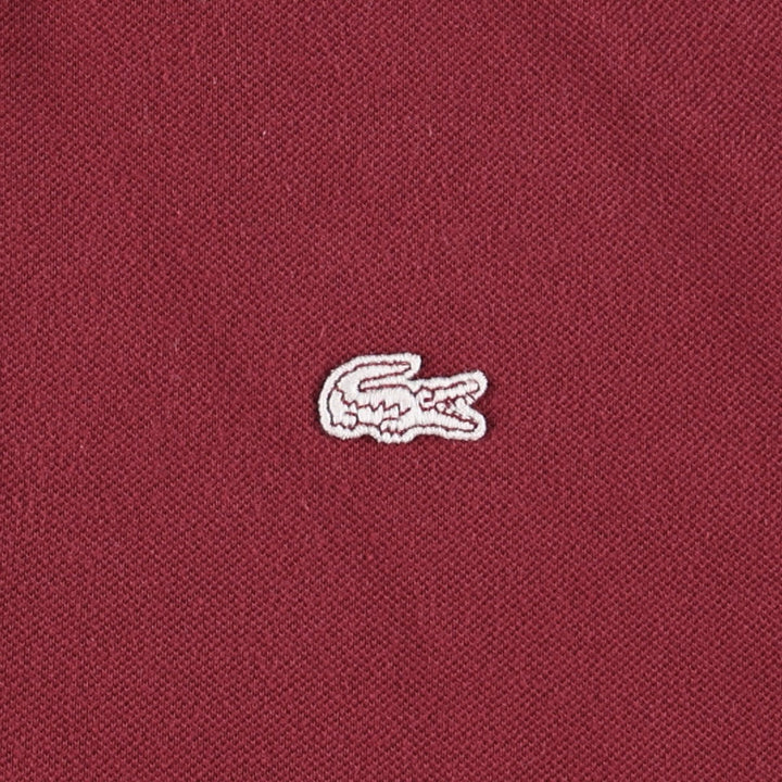 Lacoste SLIM FIT Short-Sleeve Polo Shirt, Size 2 (Men's XS equivalent) cotton wine-red Vintage Second Hand