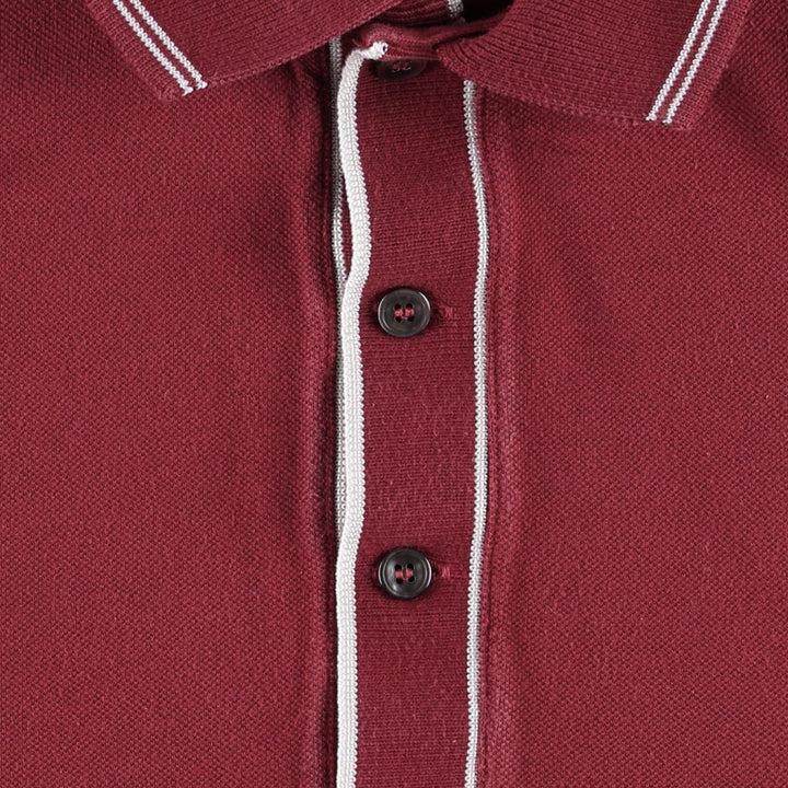 Lacoste SLIM FIT Short-Sleeve Polo Shirt, Size 2 (Men's XS equivalent) cotton wine-red Vintage Second Hand