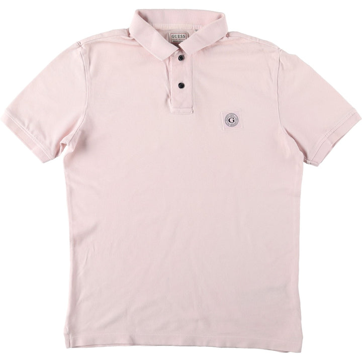 Guess Regular Fit Short-Sleeve Polo Shirt, Women's Size S (approx.) cotton pink type Vintage Second Hand