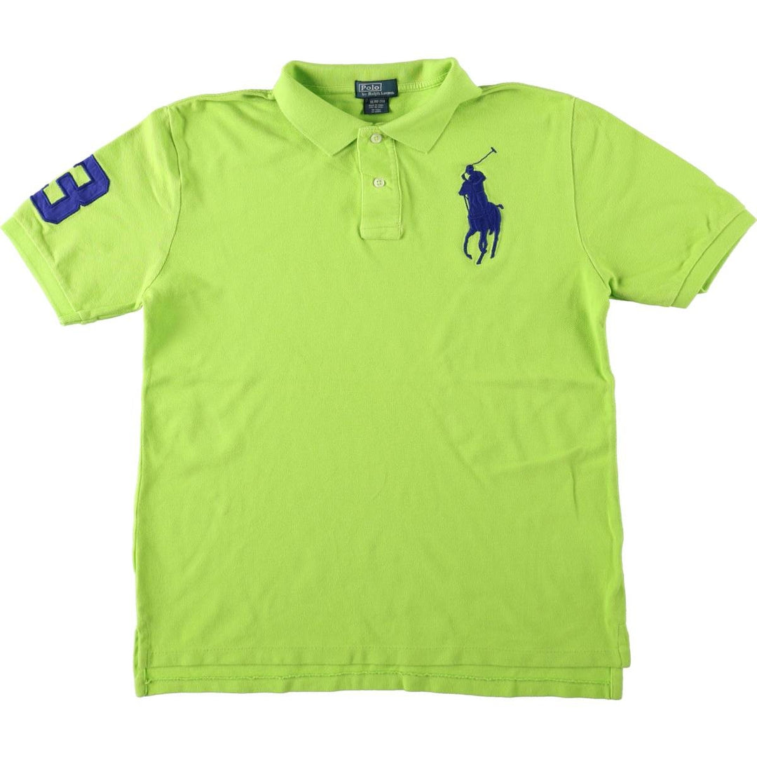 Ralph Lauren POLO by Ralph Lauren Big Pony Short-Sleeve Polo Shirt, Women's Size M (approx.) cotton green type yellow green Vintage Second Hand