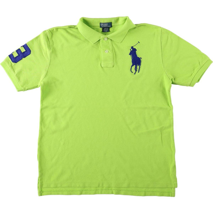 Ralph Lauren POLO by Ralph Lauren Big Pony Short-Sleeve Polo Shirt, Women's Size M (approx.) cotton green type yellow green Vintage Second Hand