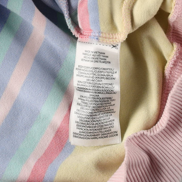 Ralph Lauren POLO RALPH LAUREN Multi-stripe Skipper Collar Terry Cloth Short-Sleeve Polo Shirt, Women's Size L (approx.) cotton pink type Vintage Second Hand